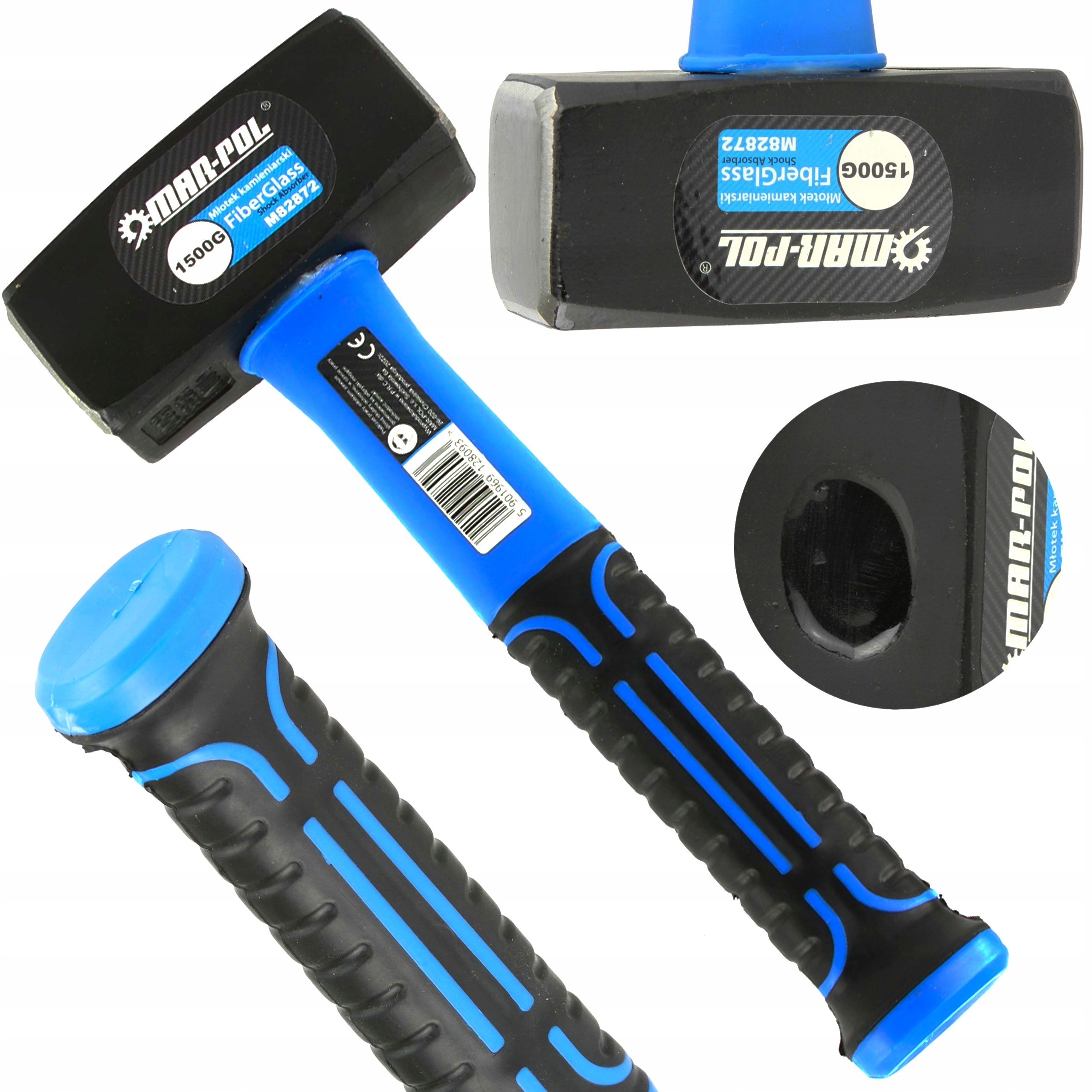 

Młotek Kamieniarski Wyburzeniowy 1,5KG Fiberglass