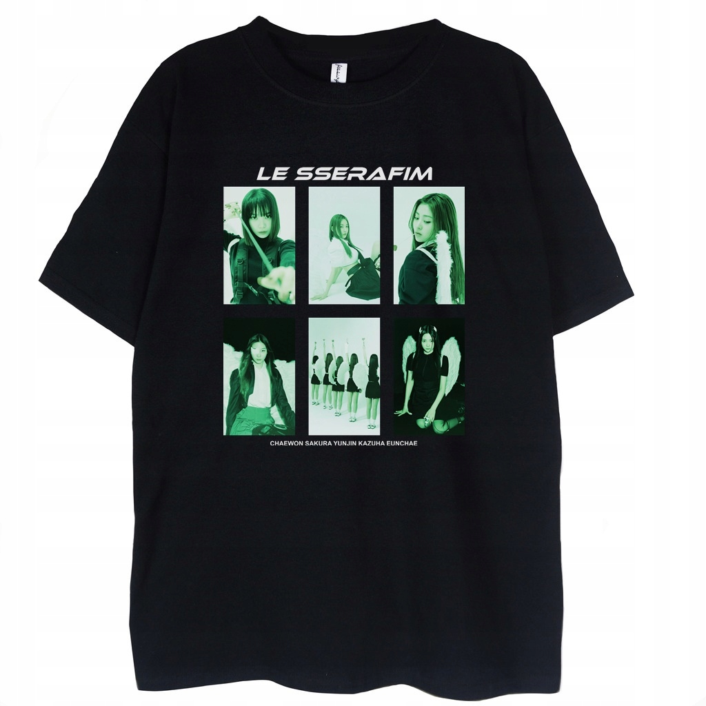 

T-shirt Le Sserafim Antifragile czarna koszulka Xs