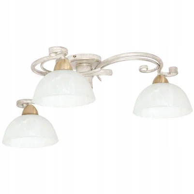 Luminex Aurora Stropná lampa krémová s 3 sklenenými tienidlami E27 15W