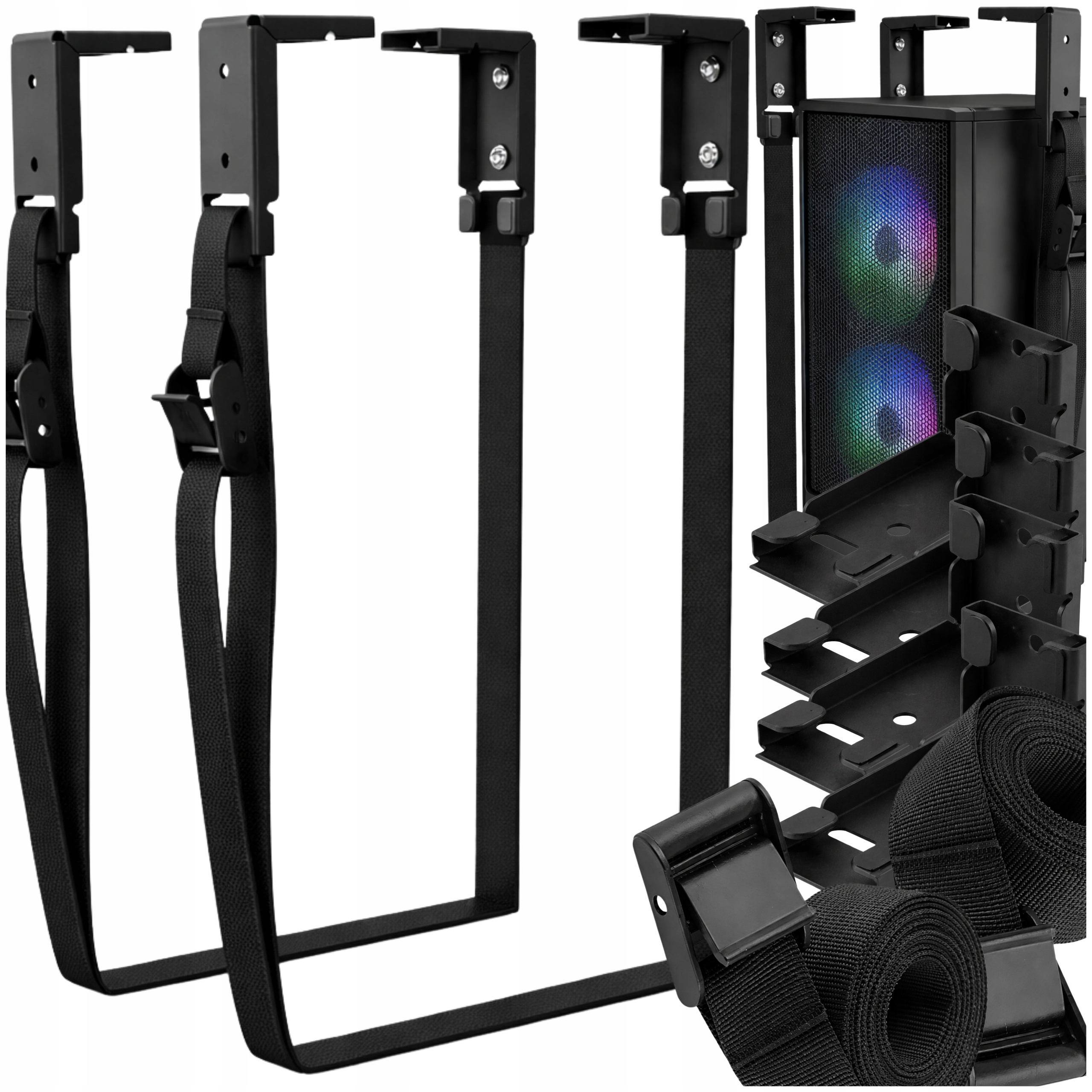 Wieszak Uchwyt Podbiurkowy Na Komputer Pc Solidny Regulowany Na Paskach