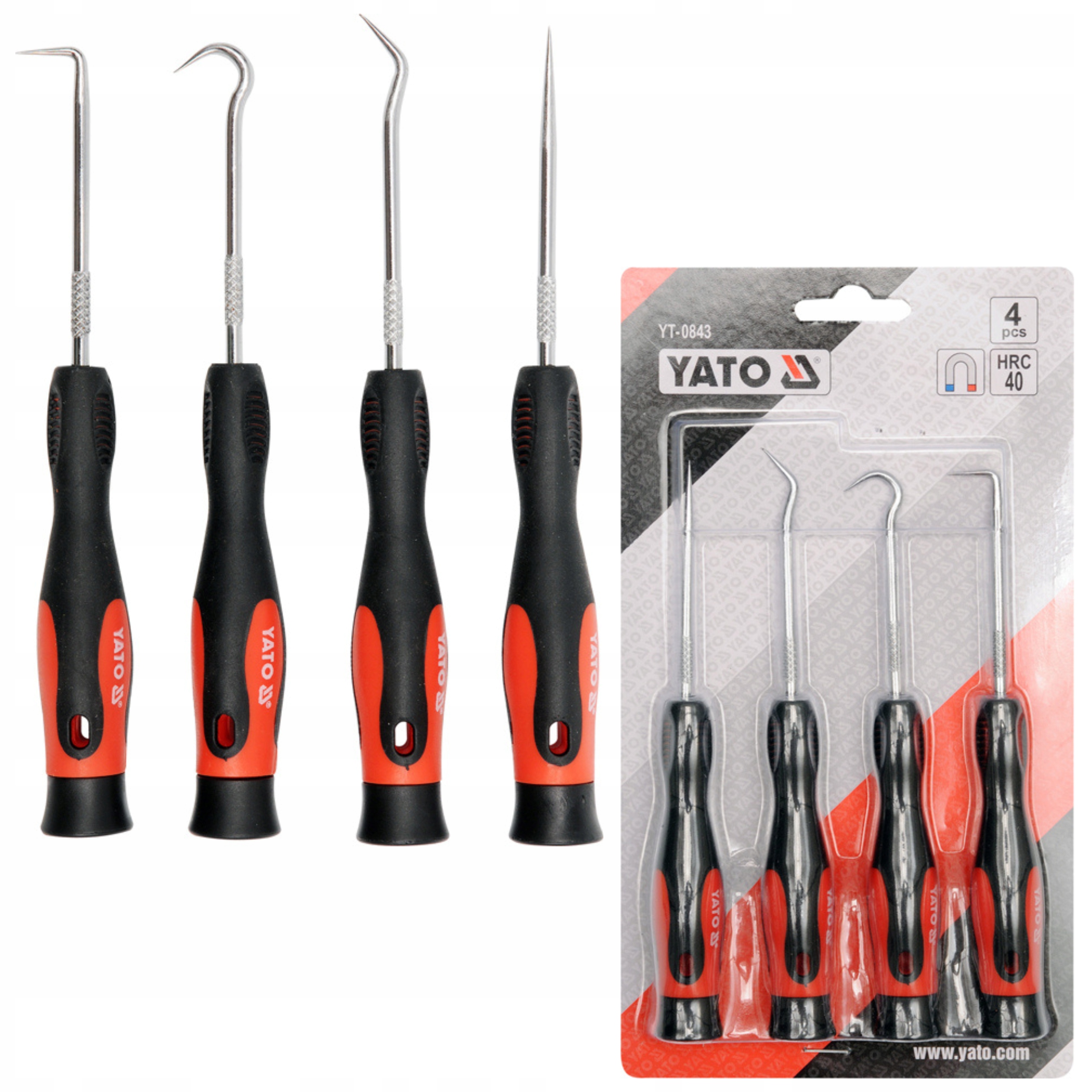 

Haczyki z rękojeścią 4 sztuki Yato YT-0843