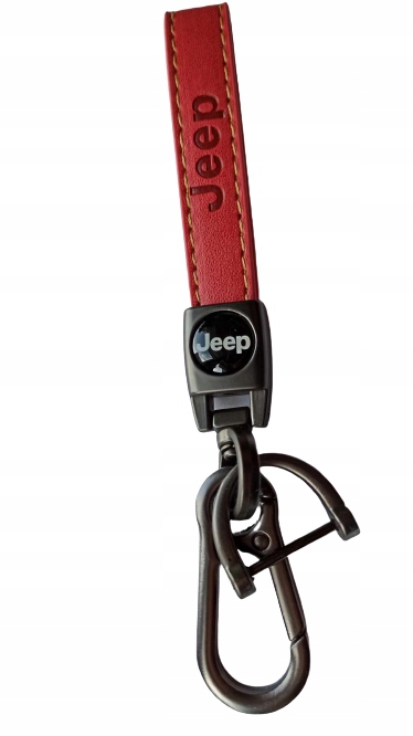 Jeep Brelok Breloczek Skóra Czerwony