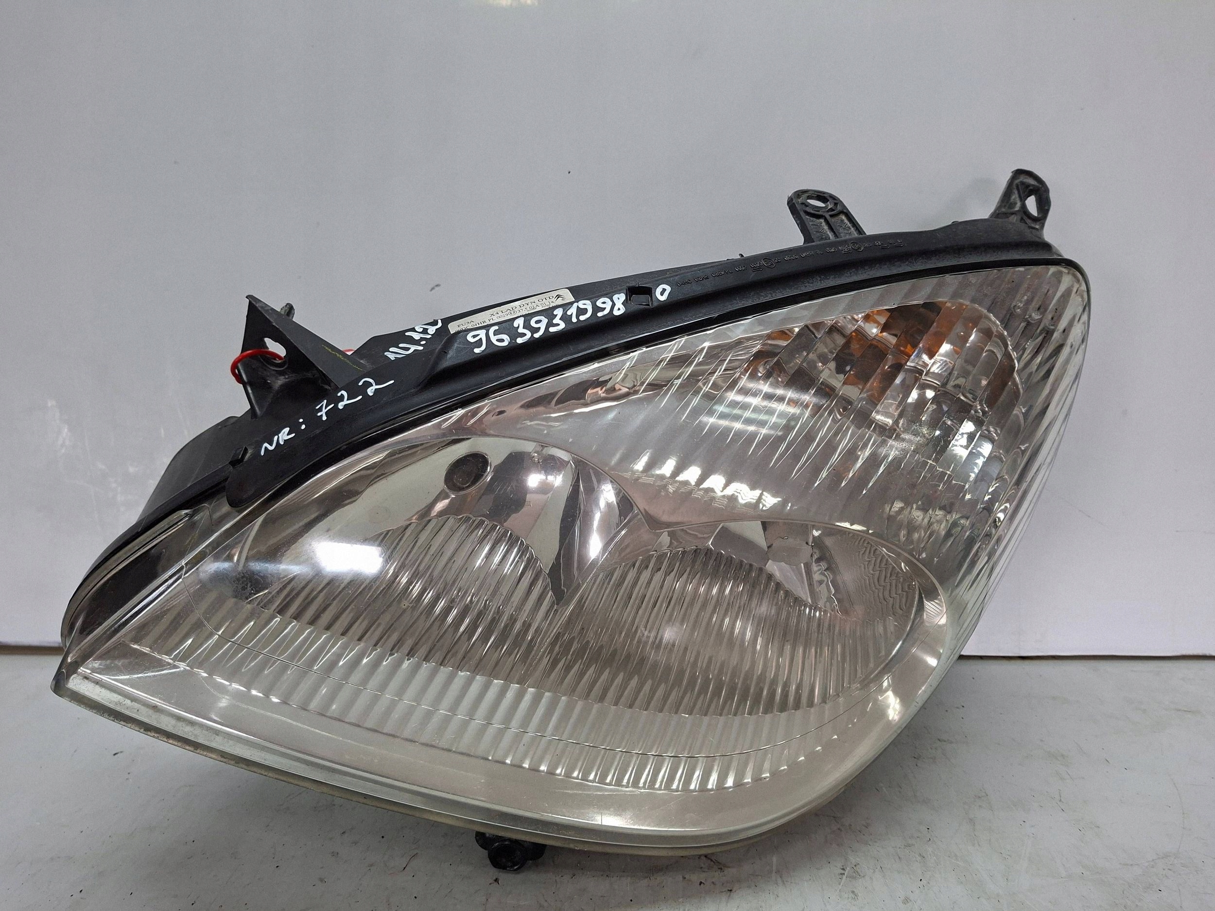 light XENON front left 9639319980 CITROEN C5 and 2001