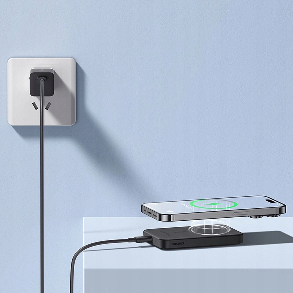 Powerbank indukcyjny z kablem USB-C Baseus do MagSafe Qi QC PD 5000mAh 20W Napięcie nominalne 5 V