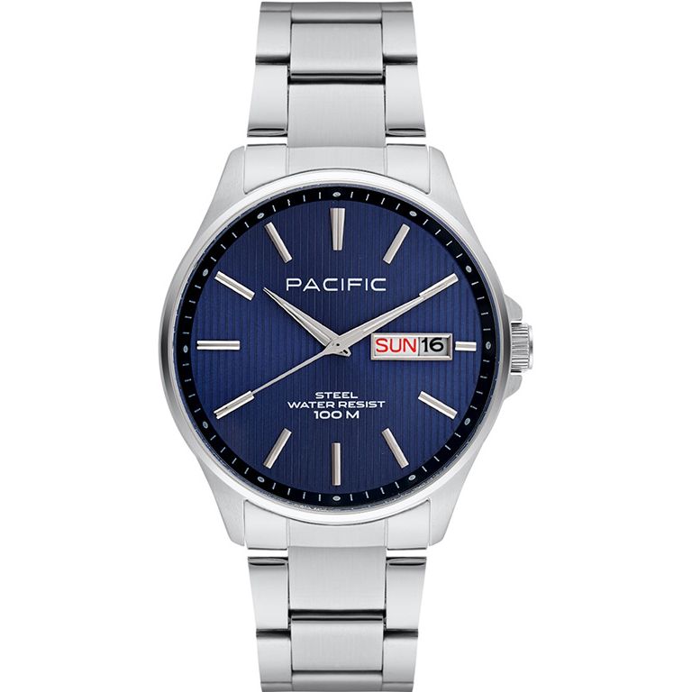 Pacific SMB-1075D-03 modré pánské hodinky s polskou datumovkou