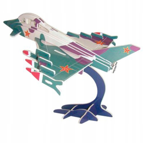 PUZZLE DREWNIANE 3D SAMOLOT MYŚLIWIEC EUROFIGHTER