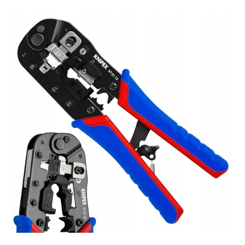 Zaciskarka Szczypce do zagniatania złączy typu Western RJ45 Knipex (975113)