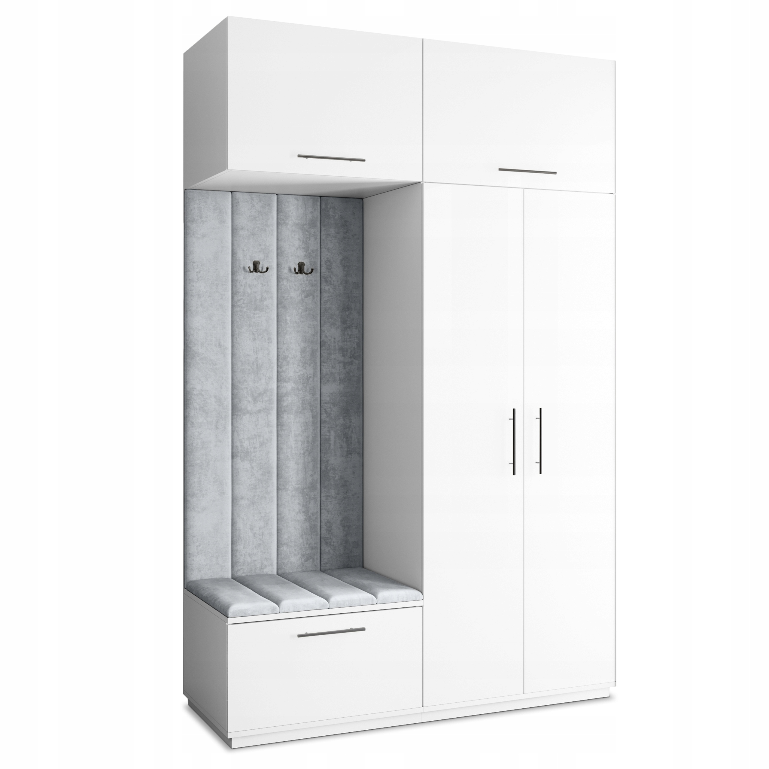 Šatní skříň Rema 150/240/60 cm Skříň do předsíně Moderní bílá