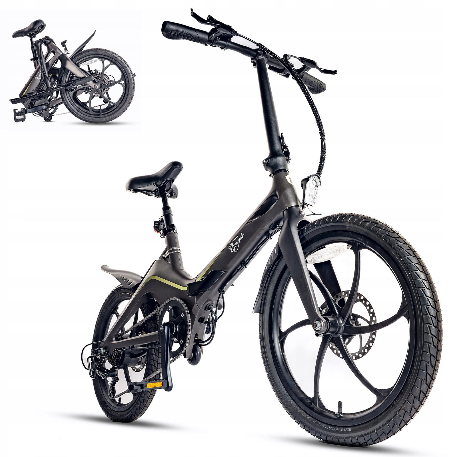 Samsung 36V10.2AH ONEBOT-Eagle Składany rower elektryczny 250W TorqueSensor 80km