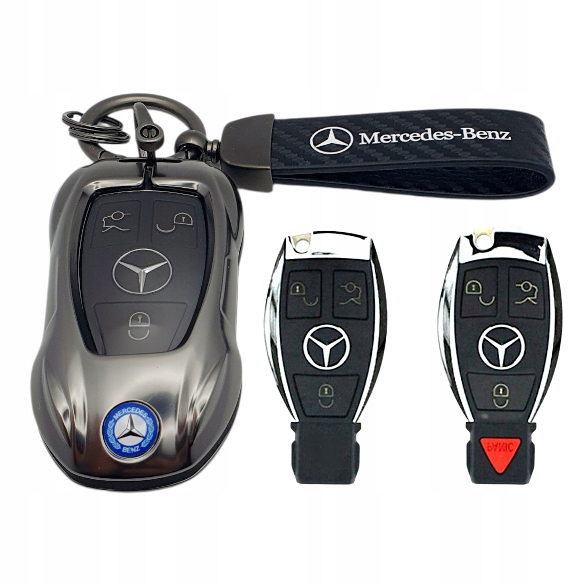 Etui Obudowa+brelok Do Kluczyka Mercedes W205 W212 W222 Cls Cla Gla Glc Gle
