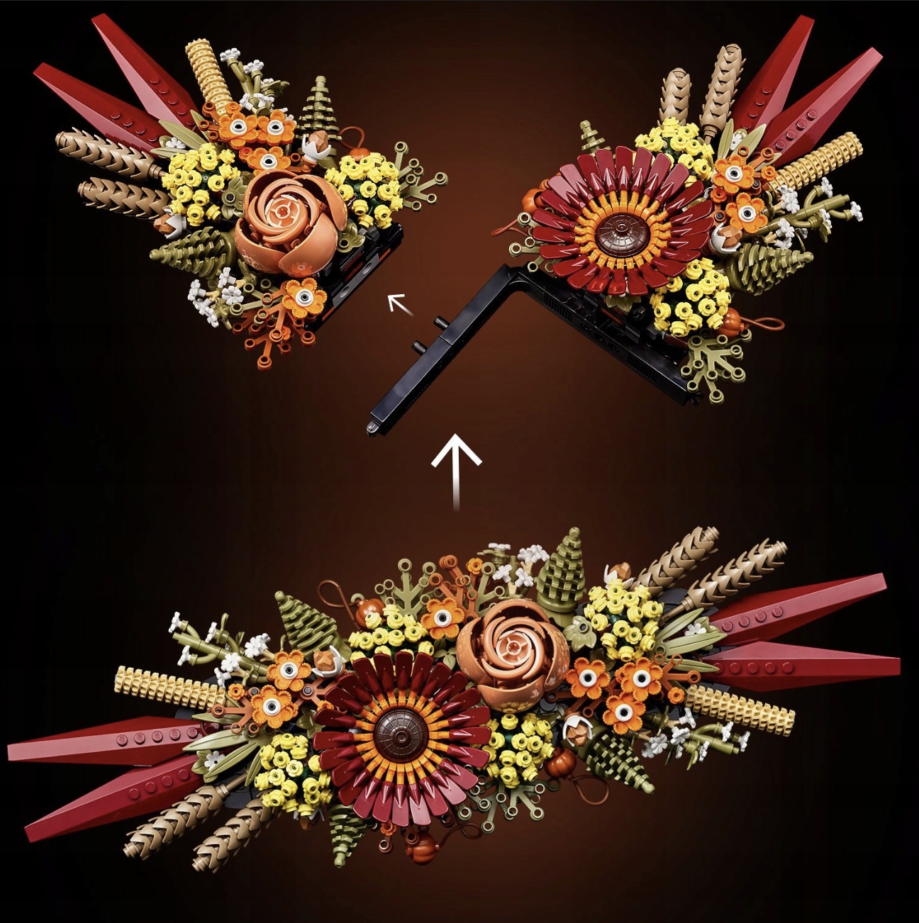 LEGO ICONS 10314 Ozdoba NA STÓŁ STROIK Z SUSZONYCH KWIATÓW PREZENT Wiek dziecka 18 lat +