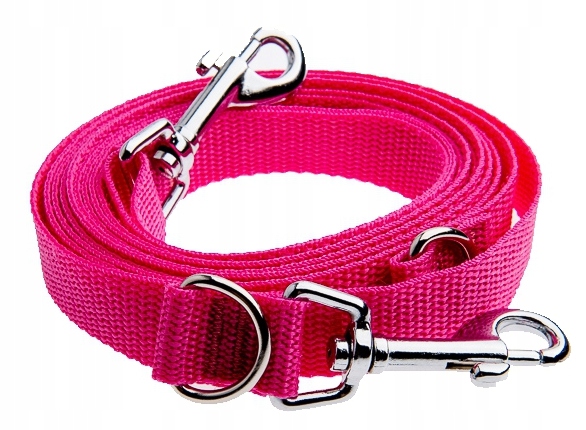 

Smycz przepinana regulowana 280 cm różowa