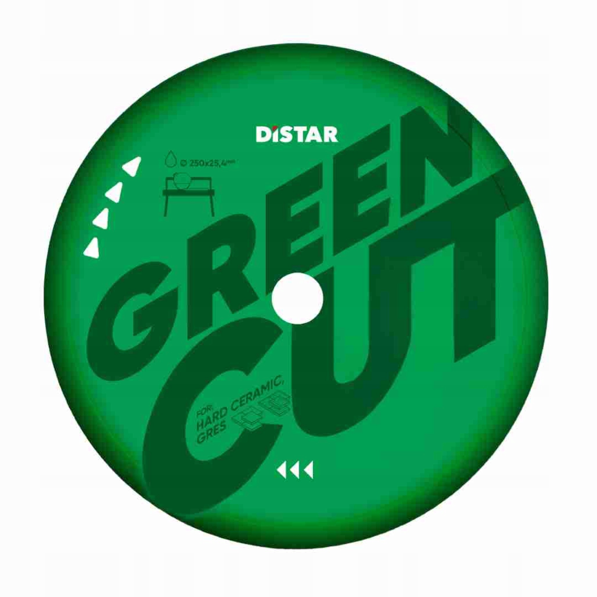 Distar Diamantový Kotouč 250 mm Green Cut Na Řezání S Vodou Slinuté Dlažby Keramiky