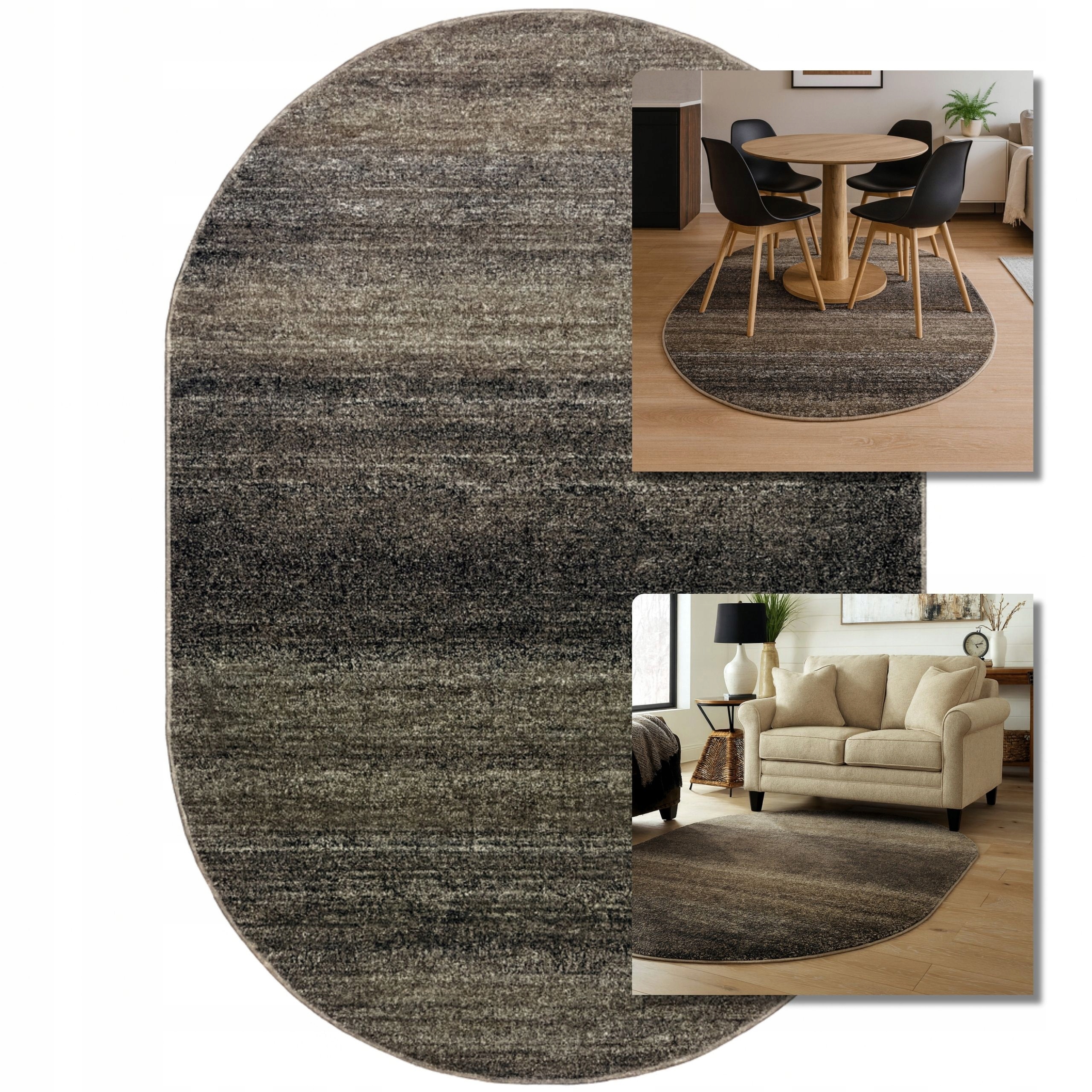 Koberec Oválný Moderní Módní Hnědý Koberec Do Obývacího Pokoje Adventure 160x230