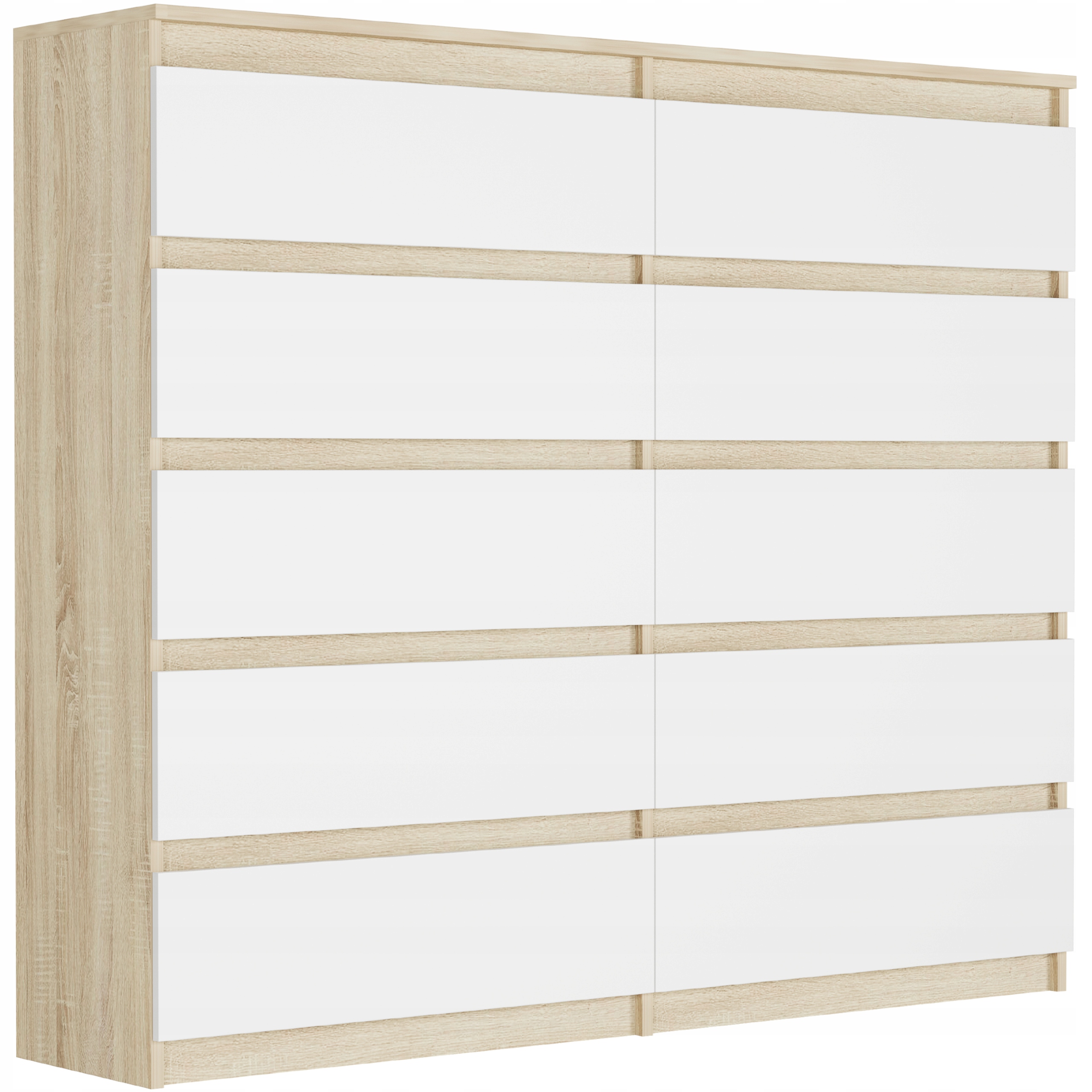 Moderní Komoda 140 Skříňka 10 Zásuvek Sonoma mix