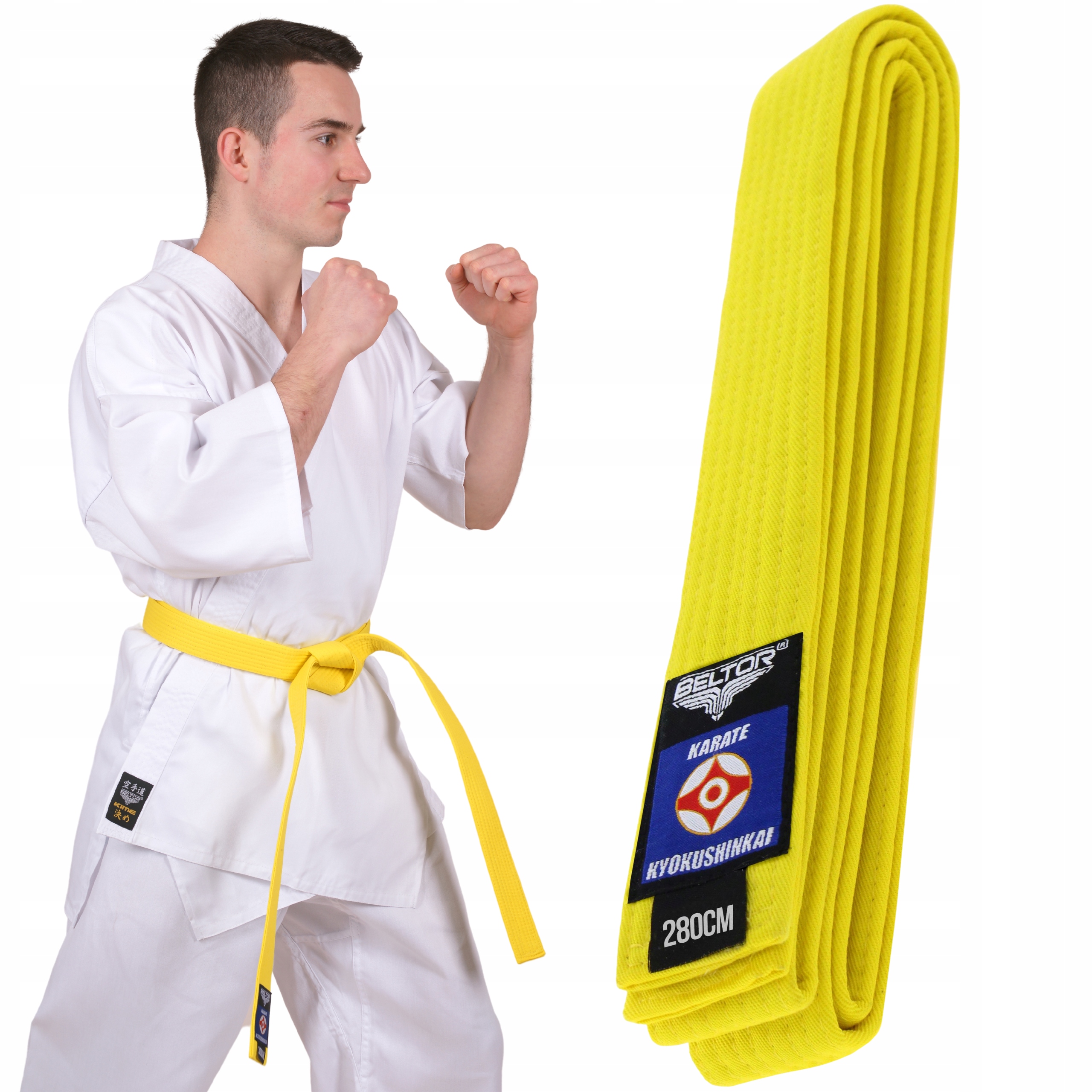 ŻÓŁTY PAS KARATE KYOKUSHINKAI BELTOR 280 cm