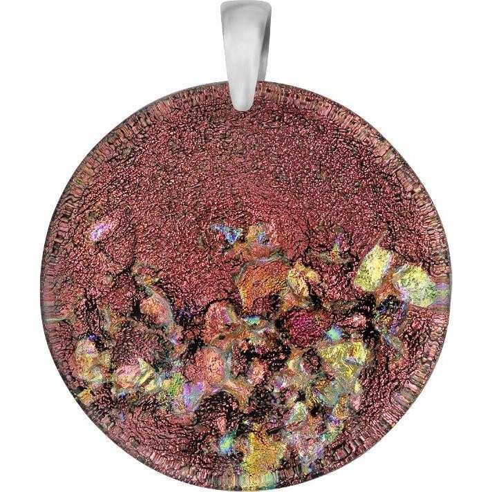 Dámský přívěsek růžový Harfa sklo murano kolečko