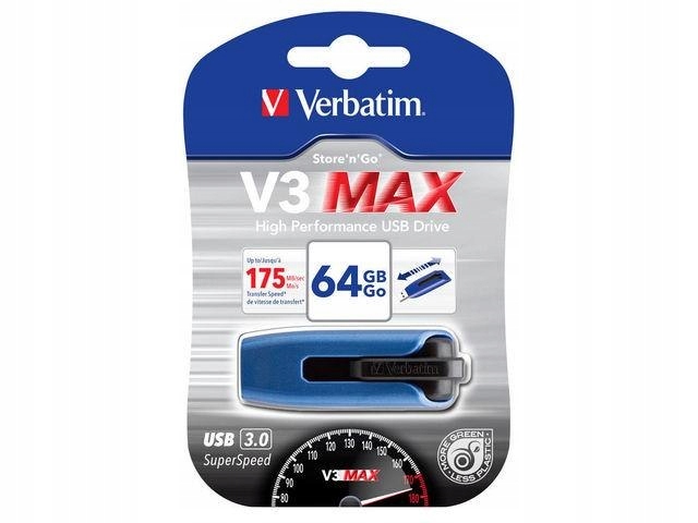 Pendrive Verbatim 64GB V3 Max Usb 3.0