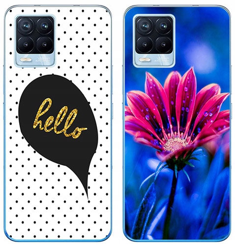 

2+1 Etui Silikon Do Realme 8 8 Pro Szkło