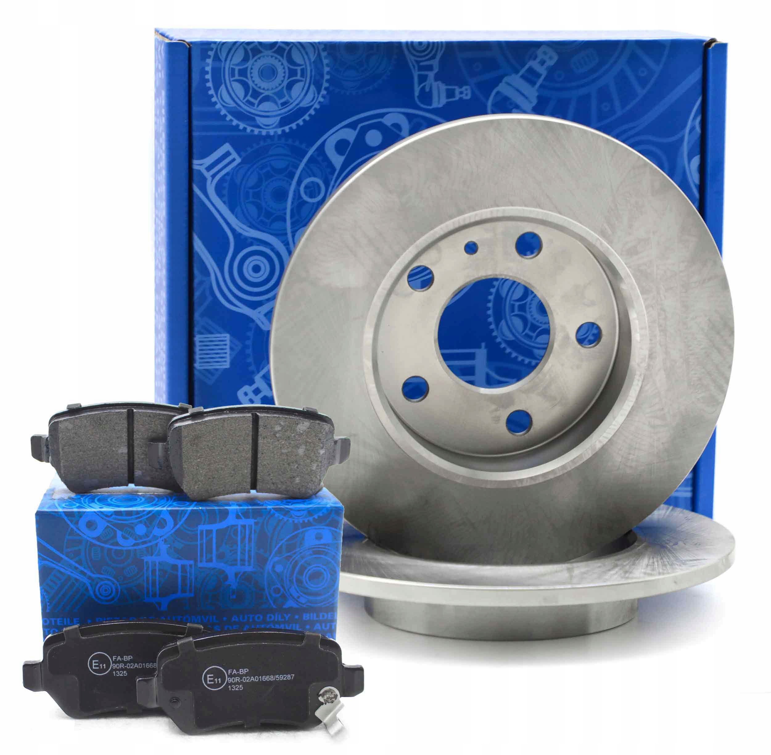 2X Kotouče Zadní Brzdové Destičky Opel Astra H G Corsa C Zafira A Sada