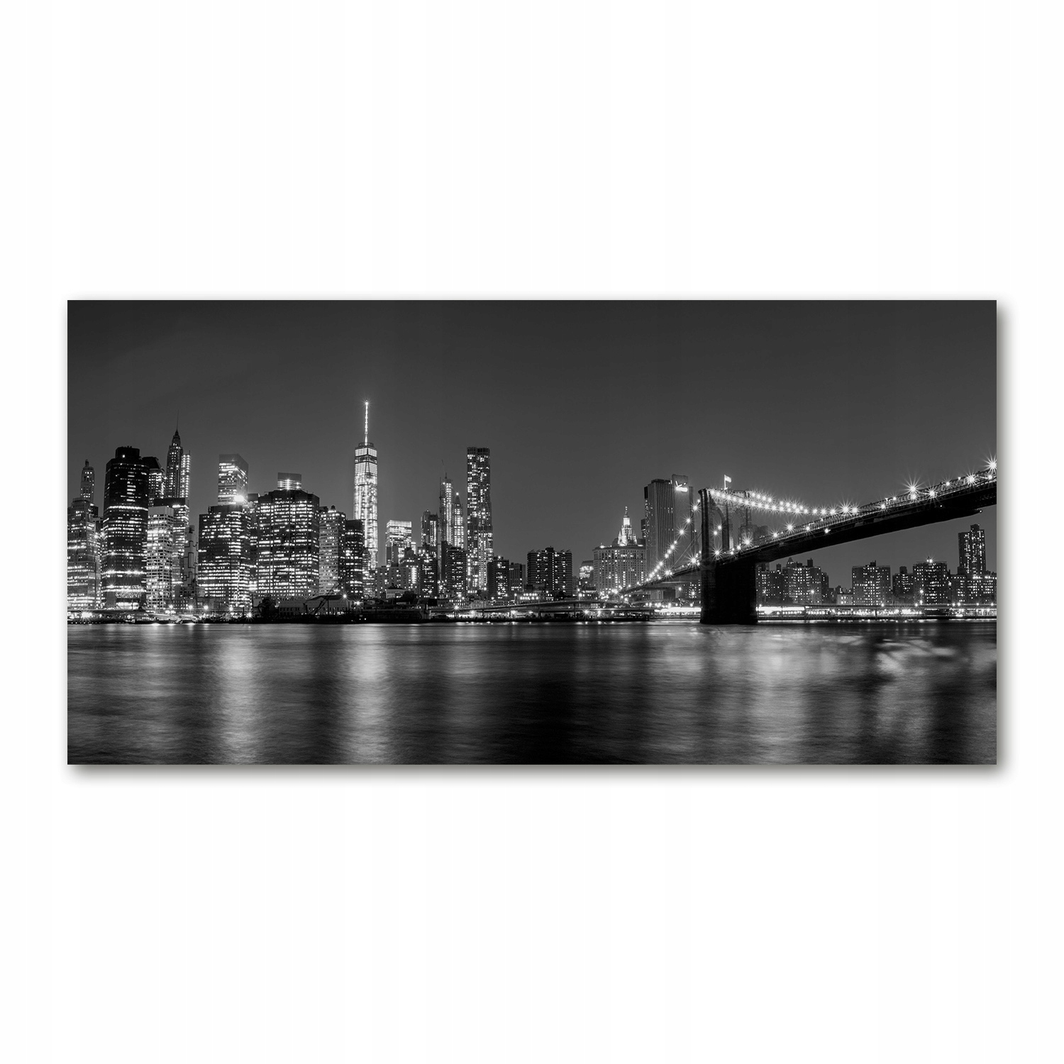 Foto obraz tvrzené sklo Manhattan v noci 140x70