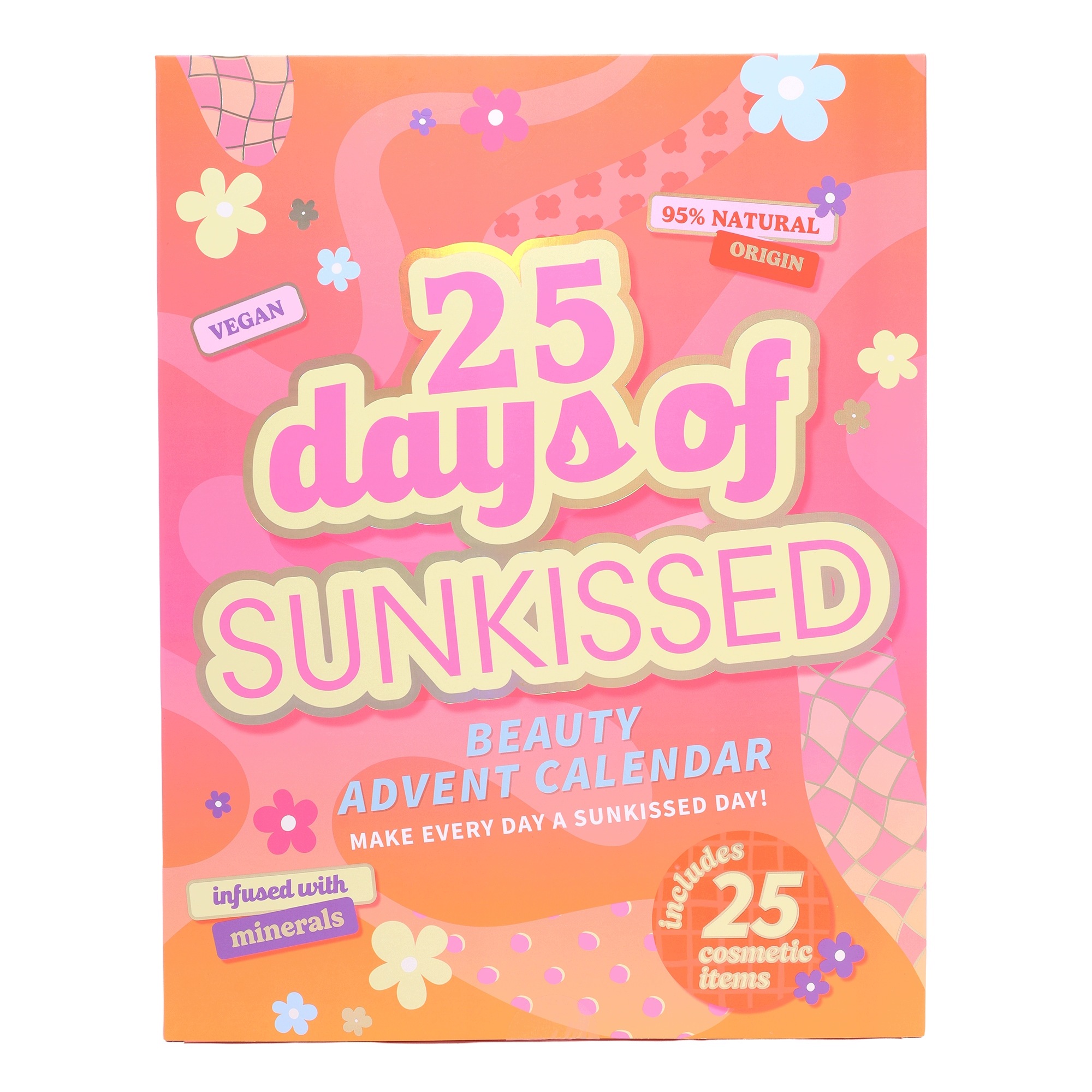 Адвент-календарь Sunkissed 25 Days of Beauty в форме книги, 25 средств и аксессуаров
