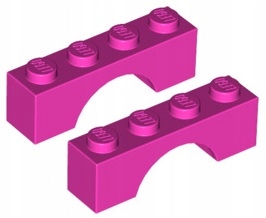 

Lego Łuk/Mostek 1x4 Różowy (3659/4244613) 2szt