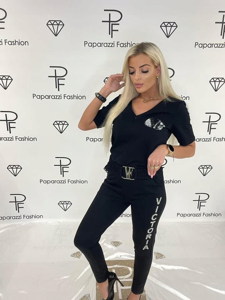 Kombinéza Victoria Fashion Barva Černá vel Uni