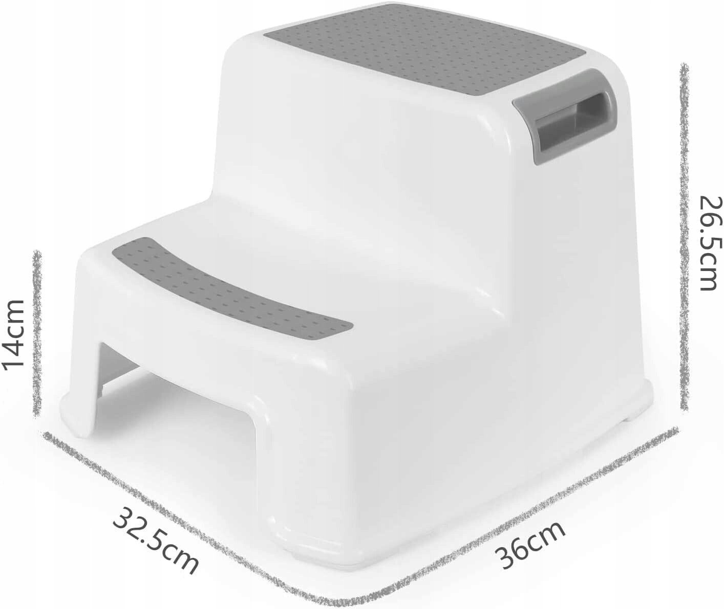 PODEST DWUSTOPNIOWY ANTYPOŚLIZGOWY PODNÓŻEK DLA DZIECI DZIECKA AMZDEAL Długość 36.5 cm