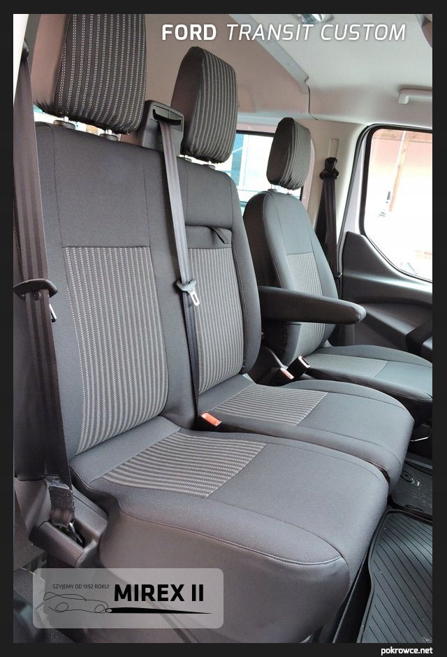 Pokrowce z tkanin Transit Custom Mk1 3-osobowy Stan opakowania oryginalne