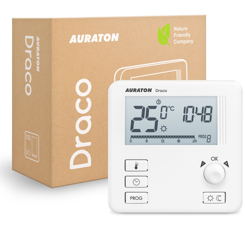 Drátový Regulátor Teploty Pokojový Termostat Auraton Draco
