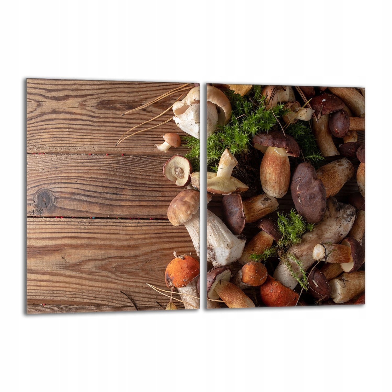 Skleněná ochranná deska na sporák 2x40x52 Houby Do Kuchyně