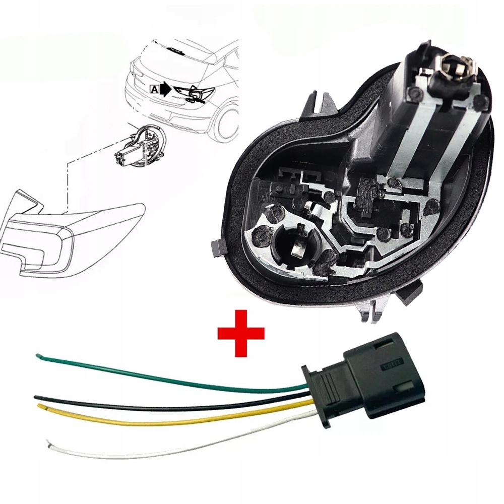 Zásuvka zadní pravé lampy kabelový konektor pro Opel Astra K 39001578