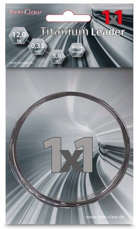 Materiał przyponowy Iron Claw 1x1 Titanium 3m 0,24 Średnica (mm): 0.24