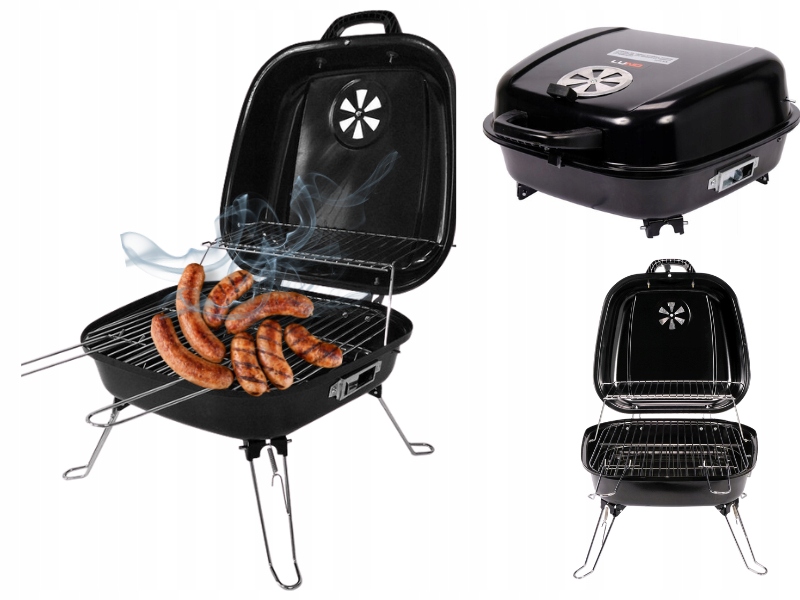 

Grill Weglowy Składany Turystyczny Piknikowy 41x36