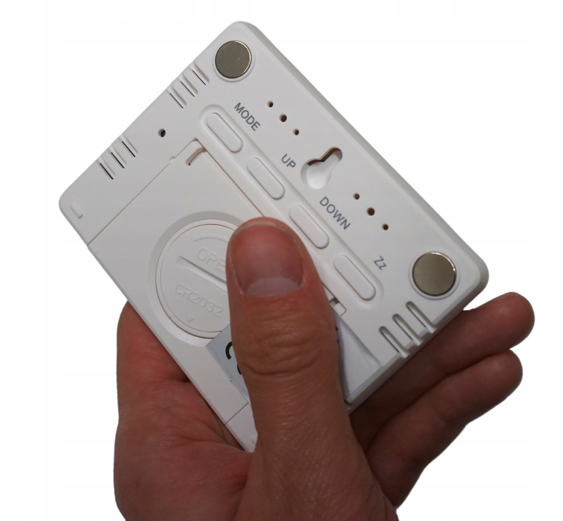 STACJA POGODY TERMOMETR HIGROMETR ZEGAR KALENDARZ MONITOR TEMPERATURY Kolor biały