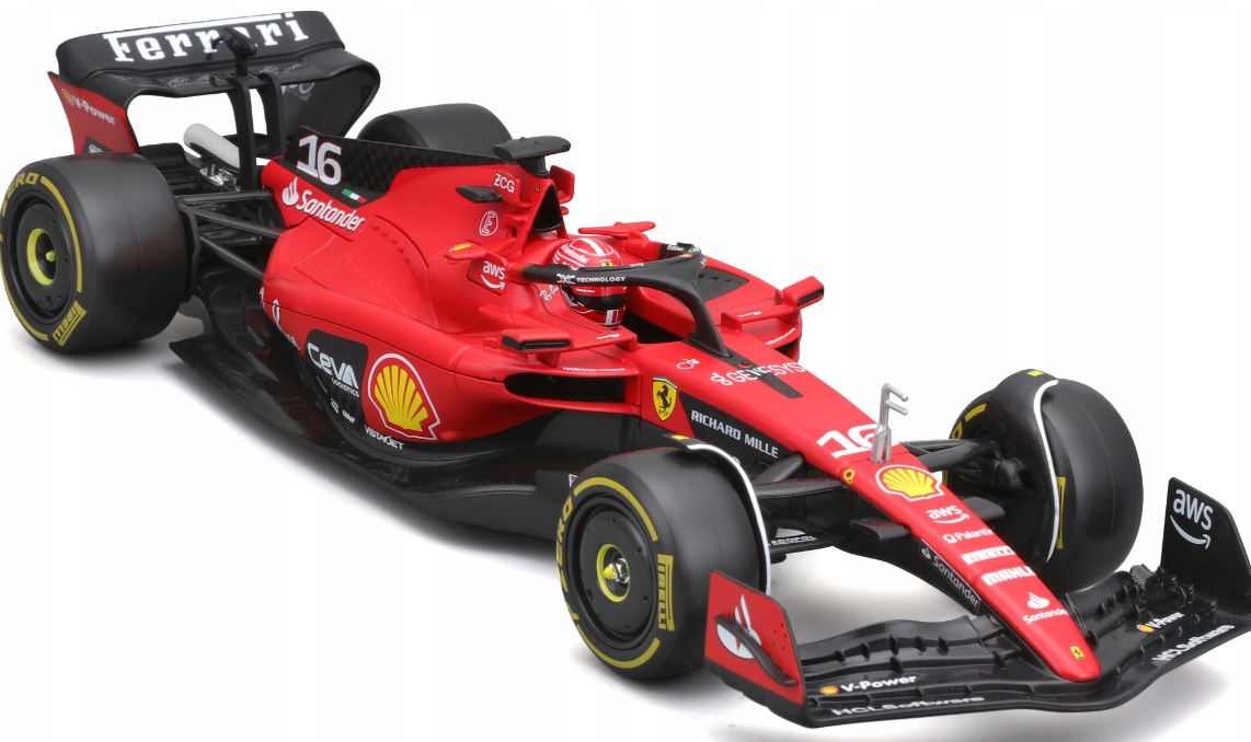 Bolid F1 Ferrari F1-23 s helmou #16 Bburago 1:24
