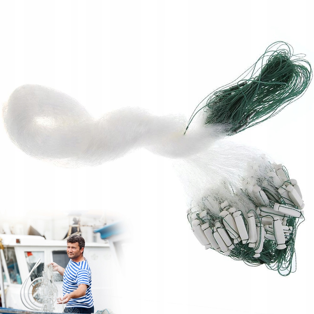 SIEĆ RYBACKA PROFESJONALNA WĘDKARSKI PUŁAPKA NA RYBY 3 WARSTWY 1.2x30m