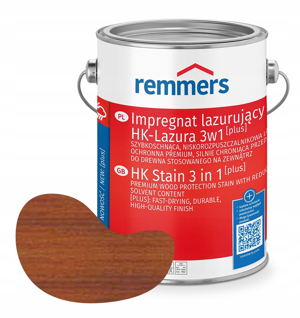 Remmers HK-Lazura 3v1 Plus Impregnát na dřevo, Lazura 5L Kaštan