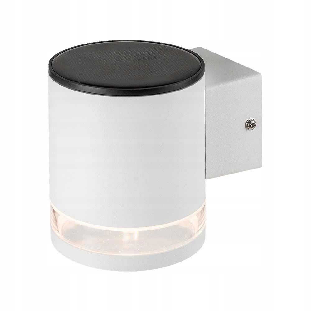 Venkovní nástěnná Led lampa solární, bílá, teplé světlo V-tac