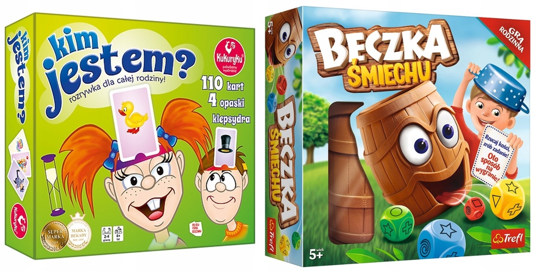 

Zestaw 2w1 Gry Kim Jestem  Beczka Śmiechu