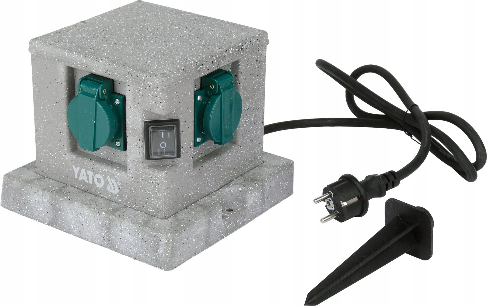 Yato zahradní zásuvka zapichovací krychle IP44 4x230V YT-81272