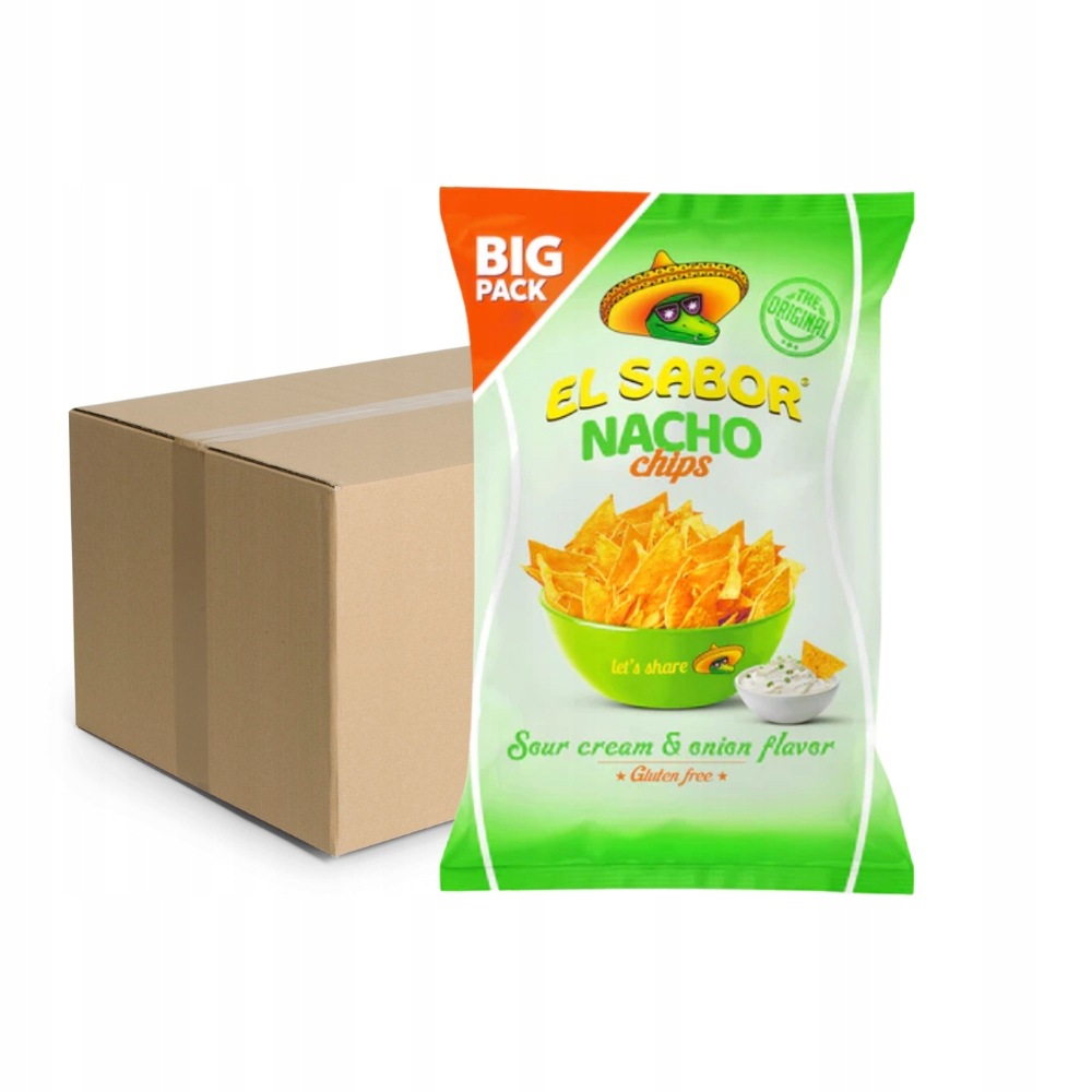 El Sabor Nachosy o smaku śmietany z cebulką 180 g x 15 sztuk