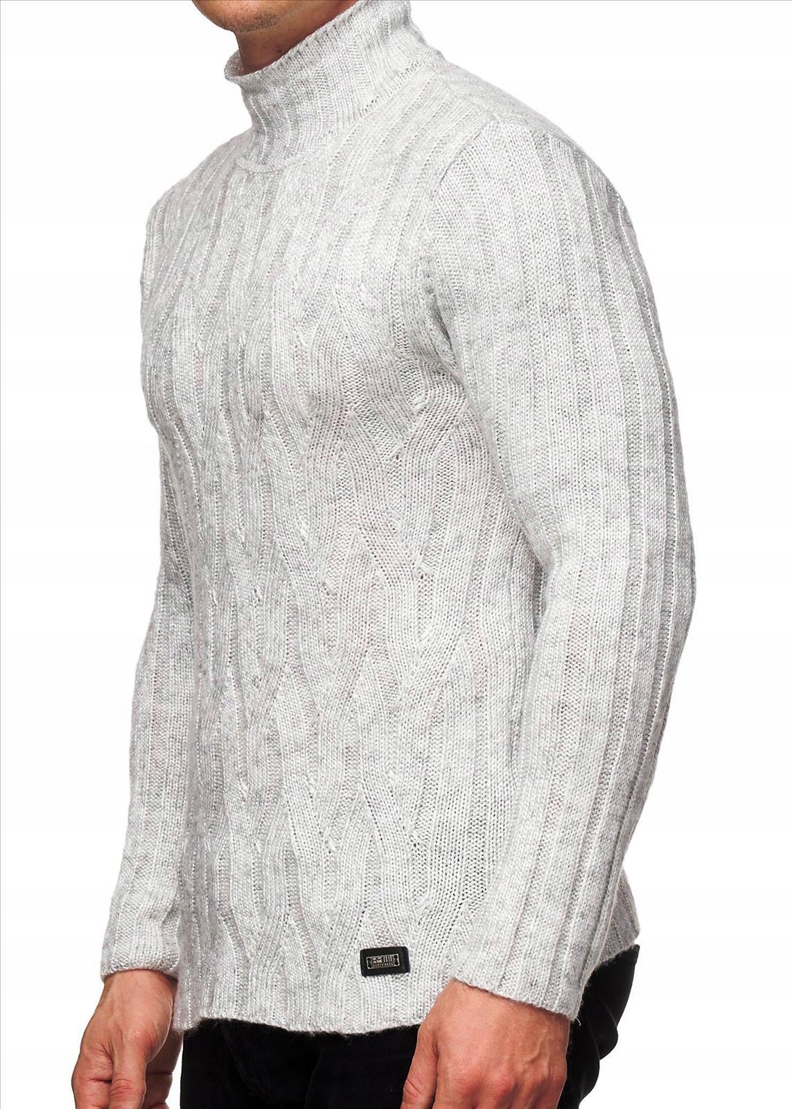 Pánský teplý svetr Rolák Stojáček elastický