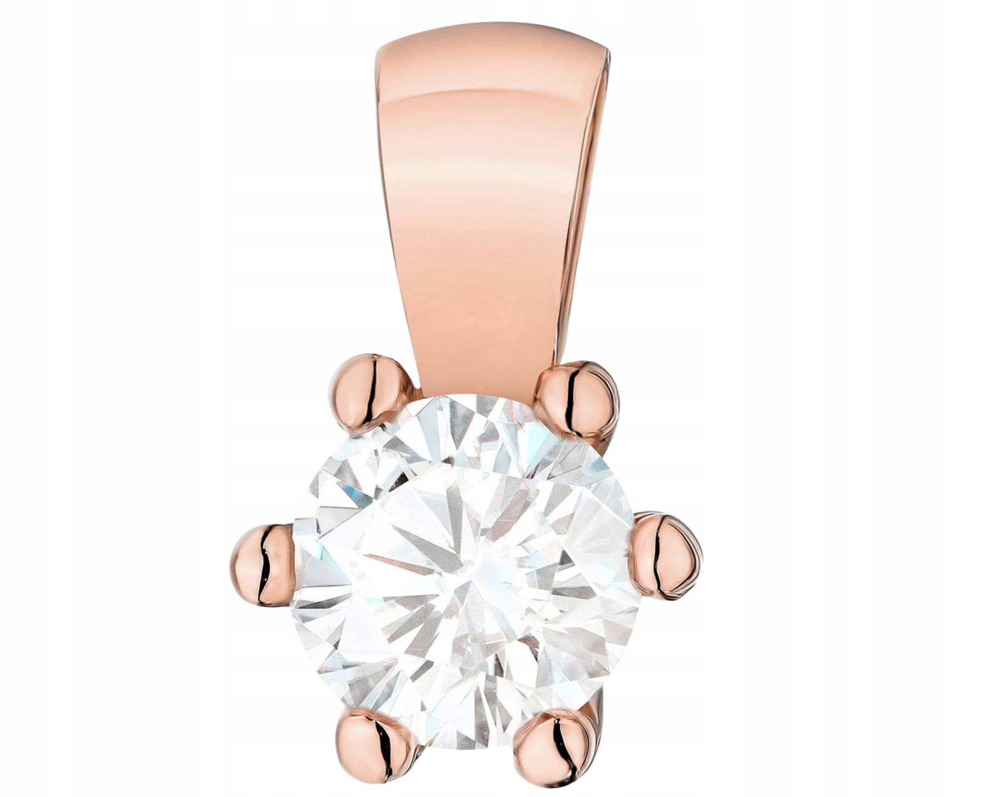 Růžové Zlato Přívěsek S Laboratorním Diamantem, Moderní Šperky 585