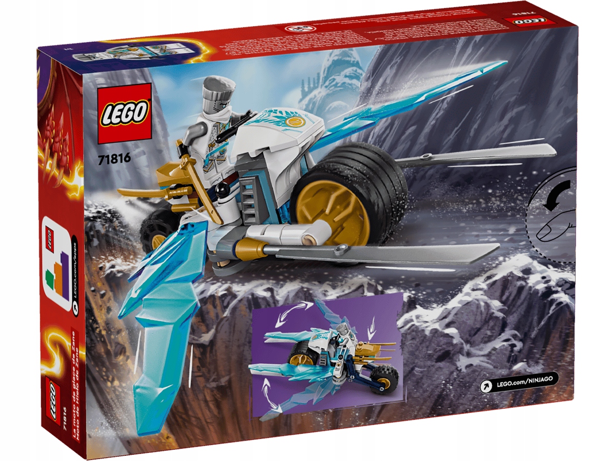 Lego Ninjago 71816 Motorka Figurka Zane Stavebnice Pro Děti Originální 84