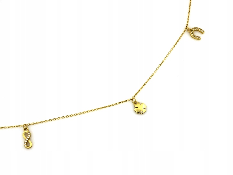 Dámský stříbrný náhrdelník 925 s křišťálovými přívěsky, efektní, módní