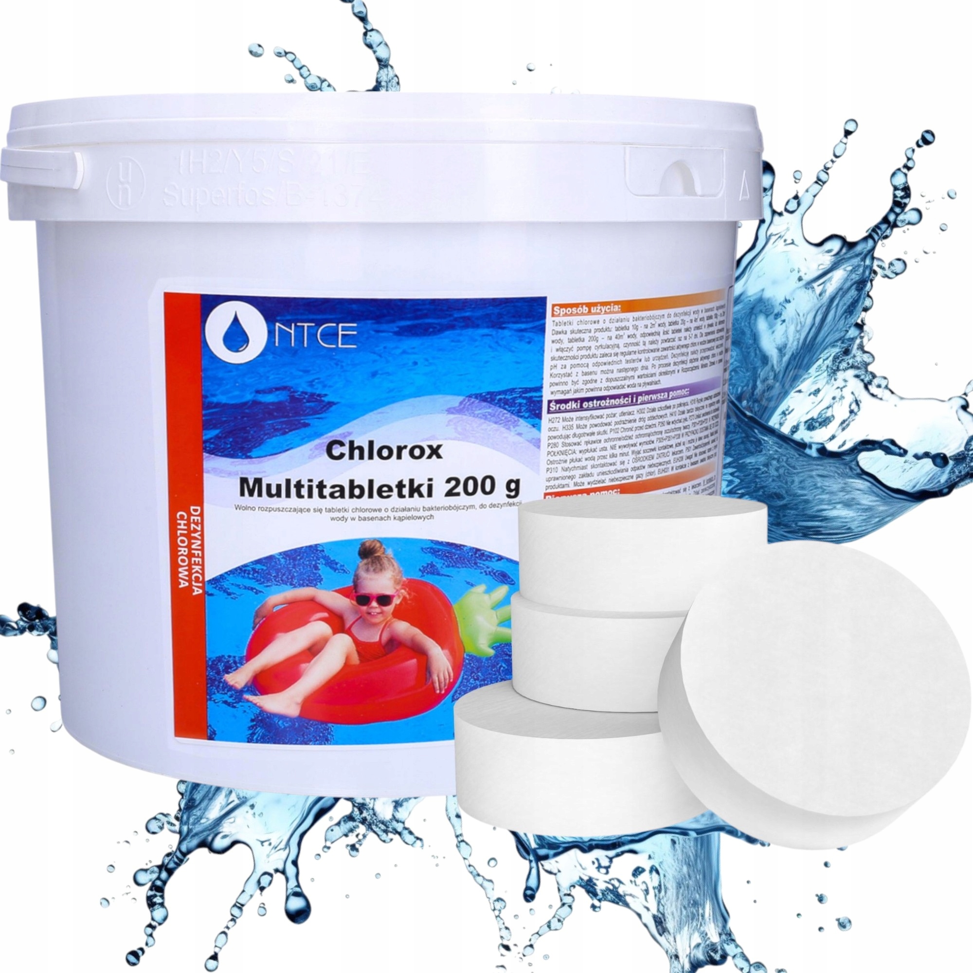 12w1 5kg Chlor Basenu Jacuzzi Spa Tabletki Multi Multifunkcyjne Long 200g