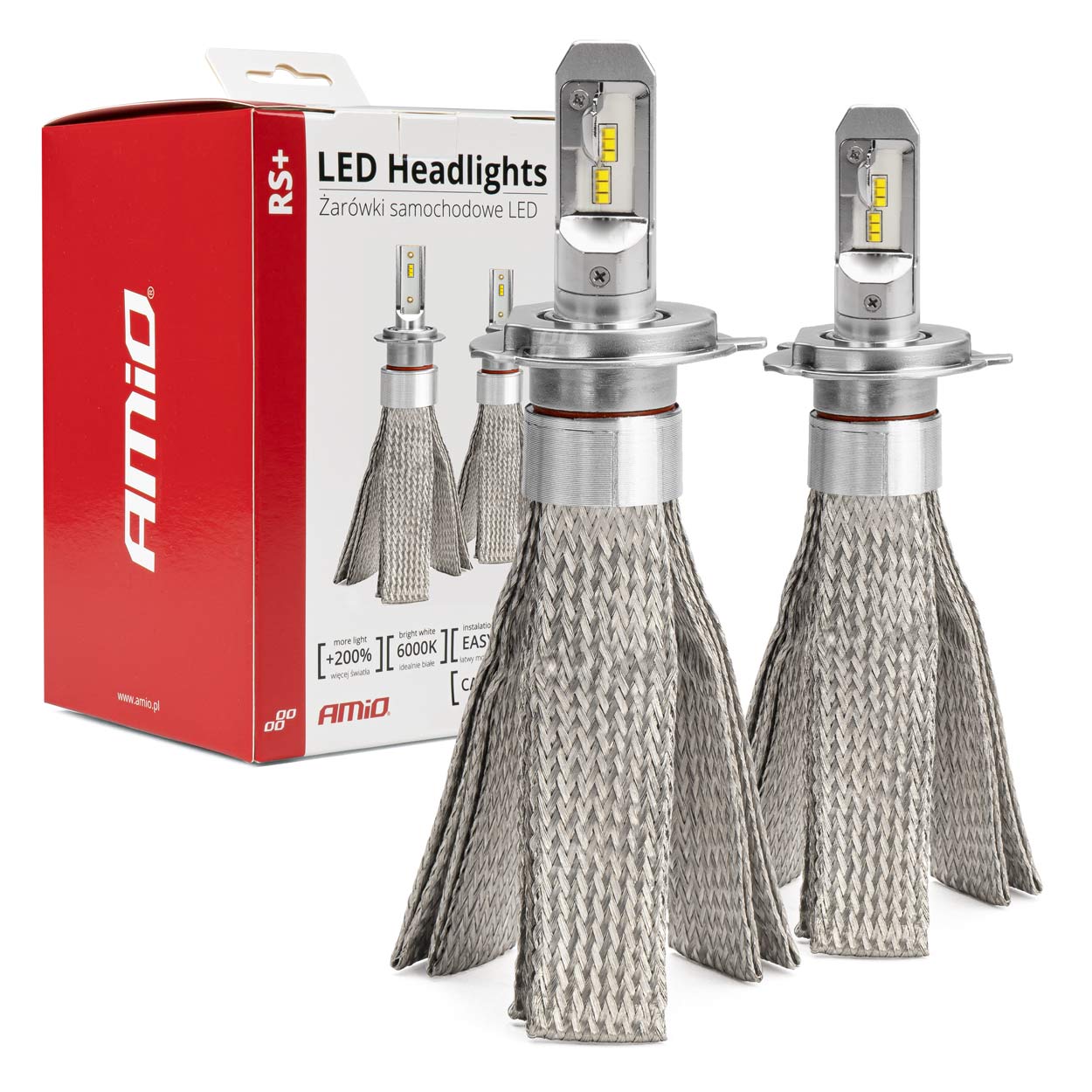 Led automobilové žiarovky série Rs+ H4 50W Canbus slim AMIO-01082