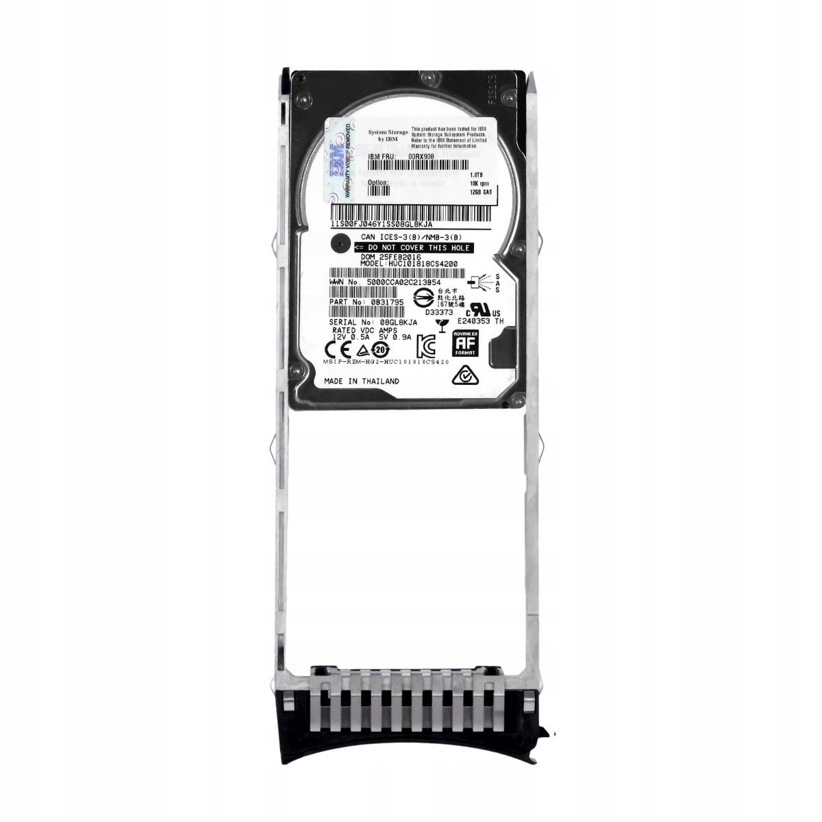 Ibm 00RX908 1.8TB 10K 128MB SAS-3 2.5'' HUC101818CS4200